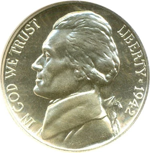image for: 1942-P 5c Ty.2 - Silver NGC Proof 66