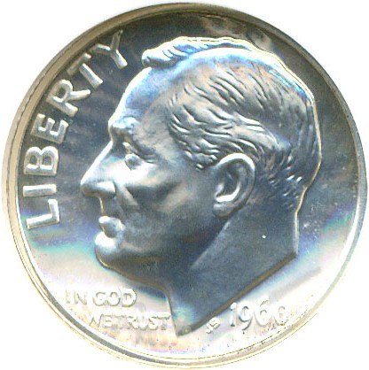 image for: 1960 10c  NGC Proof 68 