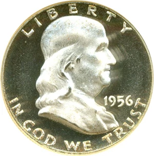 image for: 1956 50c Type 2 NGC Proof 68 Cameo