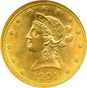 image for: 1901-S $10 NGC MS62