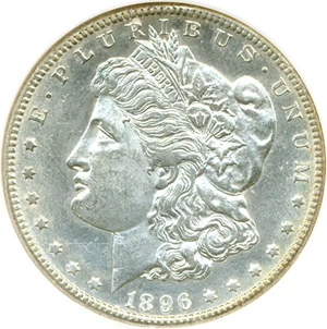 image for: 1896-S $1 DGS AU55 (Lightly Cleaned)