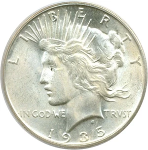 image for: 1935-S $1 PCGS MS63