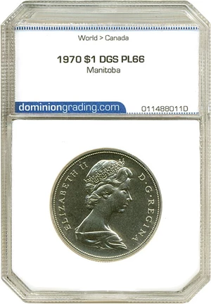 image for: Canada: 1970 $1 DGS PL66 Manitoba