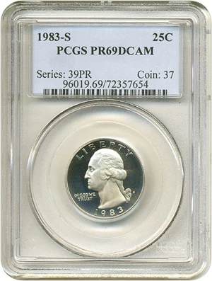 image for: 1983-S 25c PCGS Proof 69 DCameo