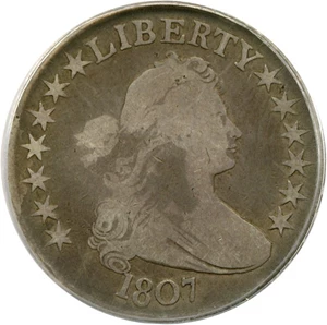 image for: 1807 50c Draped Bust PCGS VG-8