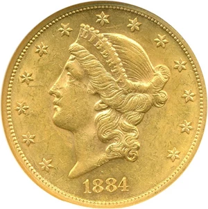 image for: 1884-S $20 NGC AU58