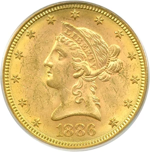 image for: 1886-S $10 PCGS MS62