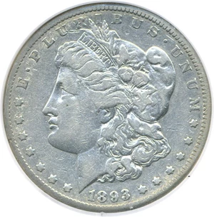 image for: 1893-CC $1 DGS F15 (Lightly Cleaned)