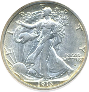 image for: 1916-D 50c DGS AU53