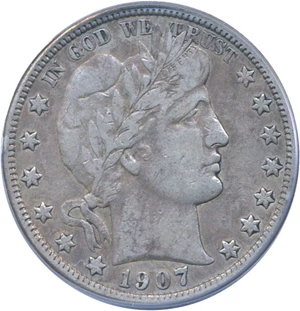 image for: 1907-O 50c PCGS VF25