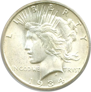 image for: 1934-S $1 PCGS MS64