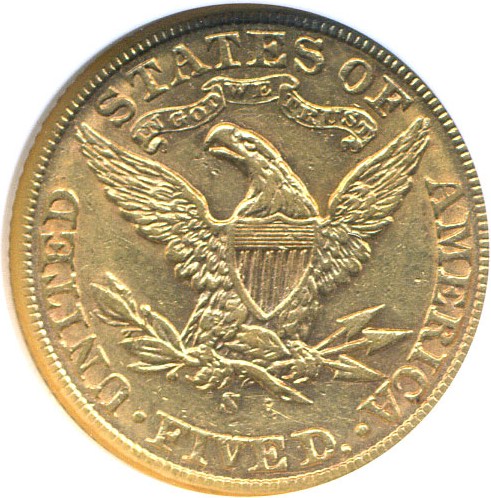 image for: 1904-S $5  NGC AU53 