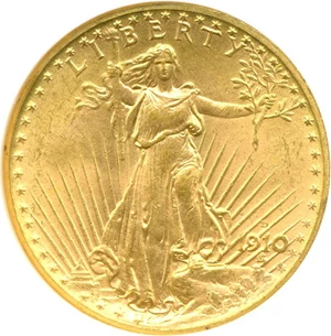 image for: 1910-D $20 NGC MS63