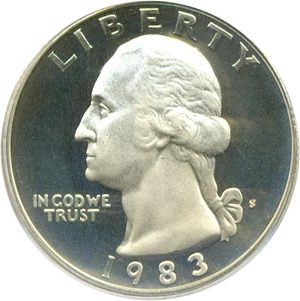 image for: 1983-S 25c PCGS Proof 69 DCameo