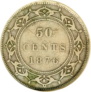 image for: Newfoundland: 1876-H 50c DGS F12