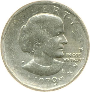 image for: 1979-P SBA$ PCI MS63 *Mint Error - Struck Through Grease*