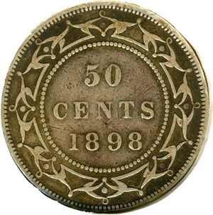 image for: Newfoundland: 1898 50c DGS F15 (Light Scratches Obverse)