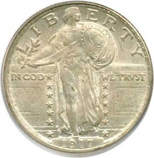 image for: 1917 25c Ty.2 PCGS MS64