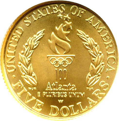 image for: 1996-W $5 Flag NGC MS69 