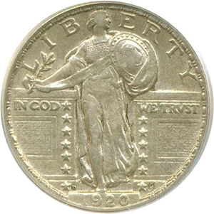 image for: 1920-D 25c PCGS XF45