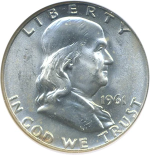 image for: 1961-D 50c NGC MS64