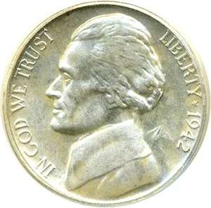 image for: 1942-P 5c Ty.2 PCGS Proof 65