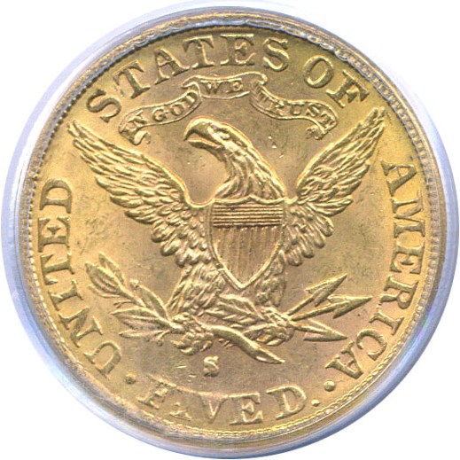 image for: 1884-S $5  PCGS MS62 