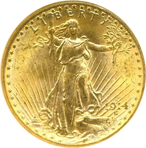 image for: 1914-S $20 NGC MS64