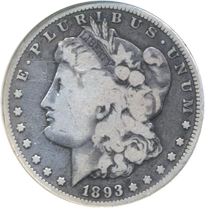 image for: 1893-CC $1 DGS VG10 (Scratched)