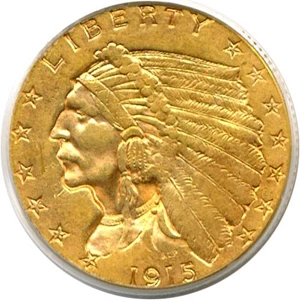 image for: 1915 $2 1/2 PCGS AU55