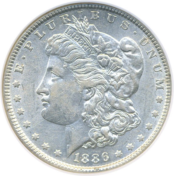 image for: Top 100 VAM: 1886 $1 VAM 1B  Line in M NGC AU55