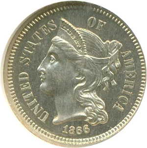 image for: 1866 3cN NGC Proof 64