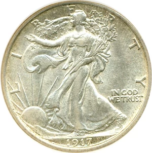 image for: 1917-D 50c DGS AU58 Mintmark Reverse