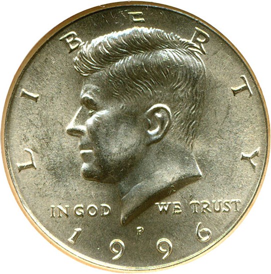 image for: 1996-P 50c  NGC MS66 