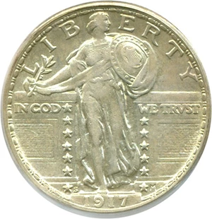 image for: 1917-S 25c Ty.2 PCGS AU53