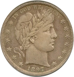 image for: 1897-S 50c PCGS VF35