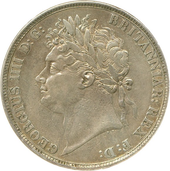 image for: Great Britain: 1821 Crown DGS VF20  Secundo (Lightly Cleaned) (S-3805)