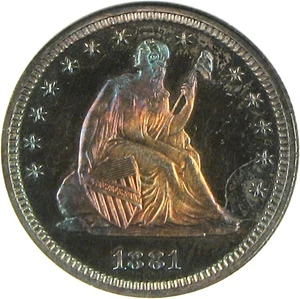 image for: 1881 25c ANACS Proof 63 *Color*