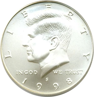 image for: 1998-S 50c SMS PCGS MS69