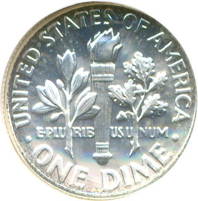 image for: 1960 10c  NGC Proof 68 