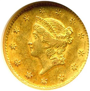 image for: 1849-O G$1 NGC AU58