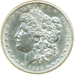 image for: 1895-S $1 DGS AU50 (Cleaned)