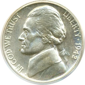 image for: 1942-P 5c Ty.2 - Silver PCGS Proof 66