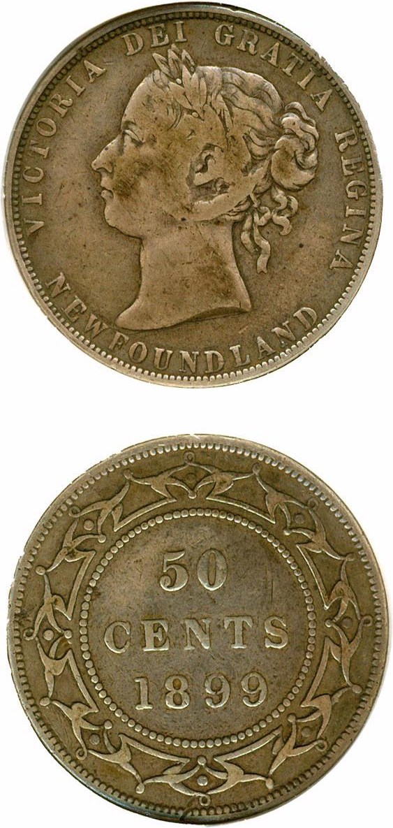 image for: Newfoundland: 1899 50c DGS F15  Wide 9