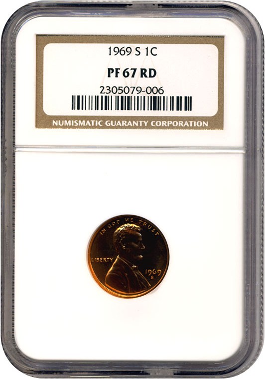 image for: 1969-S 1c  NGC Proof 67 RD