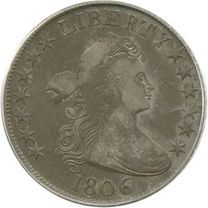 image for: 1806 50c 6/Inv.6 PCGS VF35