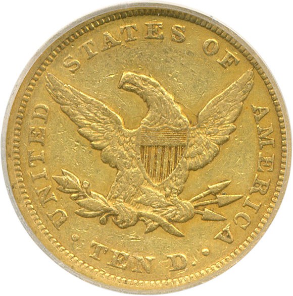 image for: 1850 $10 Large Date ICG AU50 