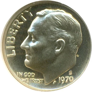image for: 1970-S 10c NGC Proof 66 Cameo