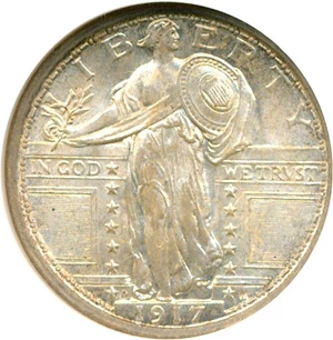 image for: 1917-D 25c Ty.1 NGC MS64 FH