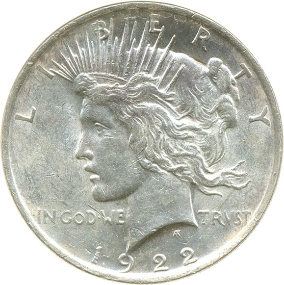 image for: Top 50 VAM: 1922 $1 VAM 7B  Doubled Wing NGC MS61 